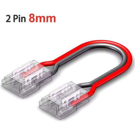Connettore per LED COB e SMD a 2 pin Monocolore da Striscia a Striscia  8mm