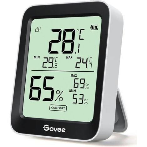 Thermo-hygromètre Bluetooth avec affichage, noir (1/5)