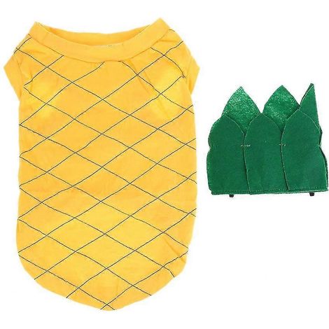 Costume de Noël pour chien, chapeau en forme d'ananas frais pour chiot, idéal pour les fêtes et les festivals. Décoration parfaite pour les chiens et les chats. (1/5)