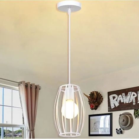 U-Do Pendentif Lustre Suspension Moderne en Fer Blanc Lampe de Plafonde Brillant Lampe Exquise pour Salon Cuisine (1/4)