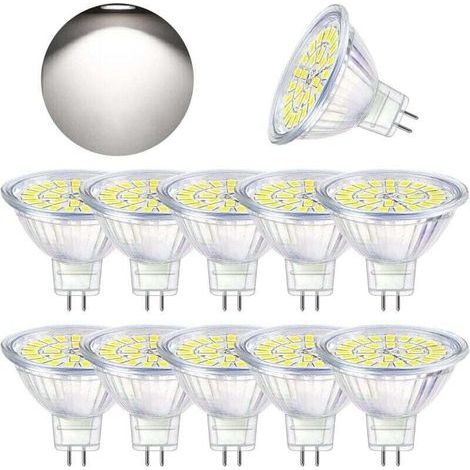GU5.3 LED-Lampe, Kaltweiß 6000 K, MR16 LED, 12 V, 5 W, entspricht 50 W Halogen, nicht dimmbare LED-Strahler, 10er-Pack