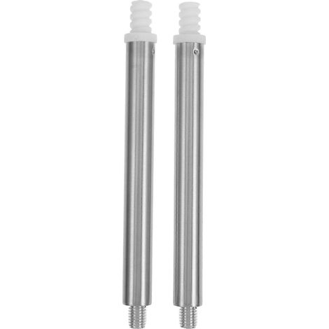 Accessoire de rechange pour brosse de toilette, manche en acier inoxydable, lot de 2 (1/5)