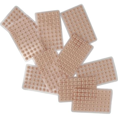 600 pastilles auriculaires acupression soulagement massage oreille, autocollants oreille thérapie naturelle, lot mixte pour femme homme (1/5)