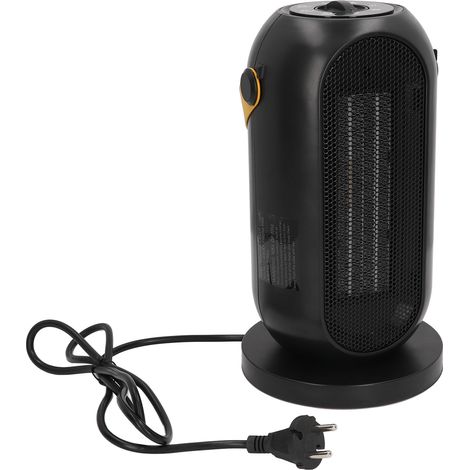 Chauffage d'appoint électrique oscillant avec poignée en cuir PU, protection anti-basculement et anti-surchauffe, pour bureau et maison, prise européenne 220 V (1/5)