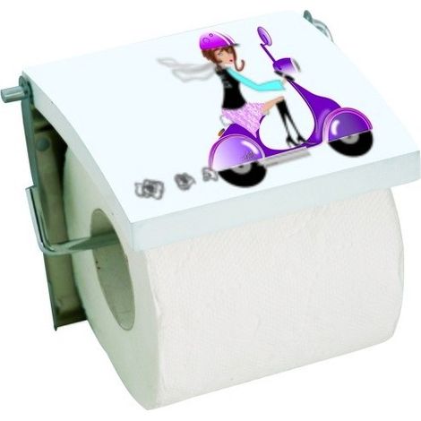Portarrollos de pared de acero inoxidable y MDF JANE MSV