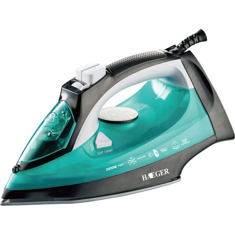 Ironing, Hanging Domestic Steam Iron with Cord for Wet and Dry Use 2200W Green (1/5)