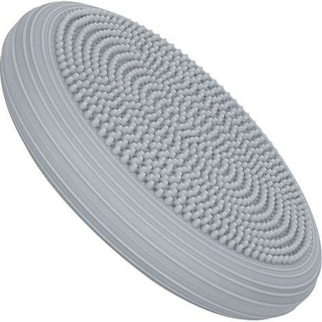 Coussin d'équilibre gonflable flexible épais pour enfants et adultes, disque de posture gris, portable pour renforcer le tronc et la stabilité. (1/4)