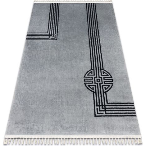 Alfombra AMOUR 53116D gris - Geométrico, líneas moderno, elegante grey 196x290 cm