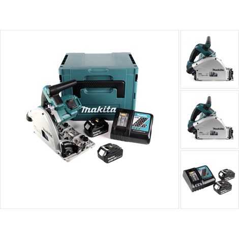Sega a immersione a batteria Makita DSP 600 RG 36 V (2x18 V) 165 mm brushless + 2 batterie da 6,0 Ah + caricabatterie (1/5)