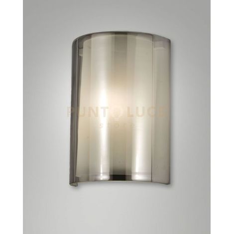 MARIBEL APPLIQUE FUME' IN VETRO 1 LUCE ATTACCO E27 IP20