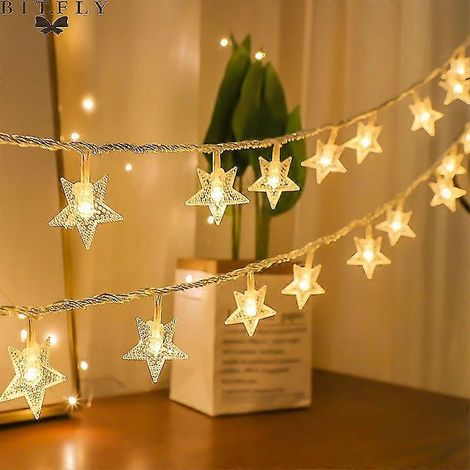 Lichterketten für Hochzeiten, LED-Lichterketten, Sternengirlanden, Fensterdekoration, Innendekoration, Geburtstagsfeier-Beleuchtungszubehör (1/5)