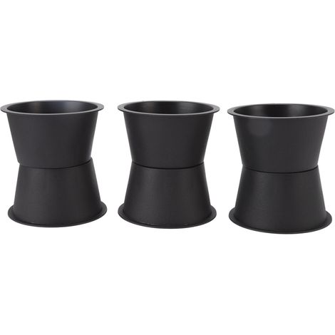 6 Pièces Pieds de Meuble Ronds en Plastique Noir pour Surélever Lit, Table ou Canapé - 7 cm (1/5)