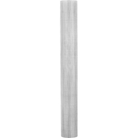 Mophorn Grillage galvanisé à mailles carrées fines 6,3 mm, rouleau de grillage soudé 1 x 5 m avec fil métallique de 0,55 mm, pour clôtures de jardin, enclos pour poules et protection des plantes (1/5)