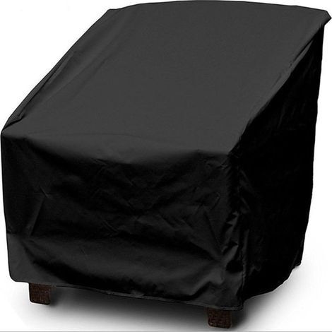 Housse de Protection pour chaises de Jardin empilables, Couverture de Patio Anti-UV/Anti-Vent/Imperméables Tissu 210D Oxford chaises empilables, Revêtement Universel pour fauteuils de Jardin (No (1/2)