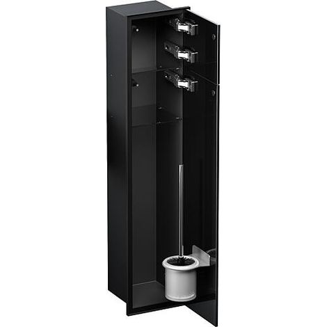 WC-Wandeinbaucontainer Zero flächendbündig, geschlossen, Höhe 800mm, 2 Glastüren