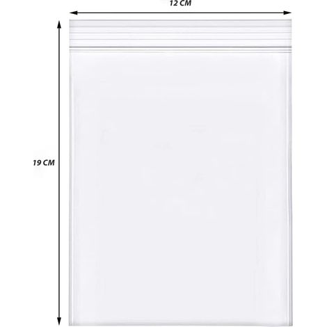 1000 Pezzi Buste Zip Trasparenti 12x19 cm Spessore 30 Micron Richiudibili (1/3)