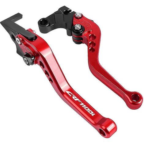 Leviers de frein et d'embrayage courts/longs et poignées de guidon (rouges, courts) pour moto Honda CRF 1100 L Africa Twin Adventure Sports DCT 2017-2022 (1/5)