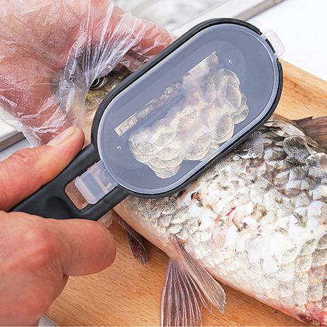 Grattoir à écailles de poisson créatif et pratique avec couvercle (1/5)