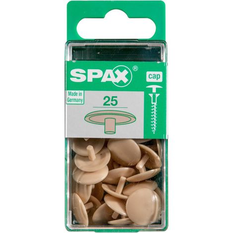 Spax Abdeckkappen beige zum stecken (stift) - 25 Stk. Abdeckkappen (1/2)