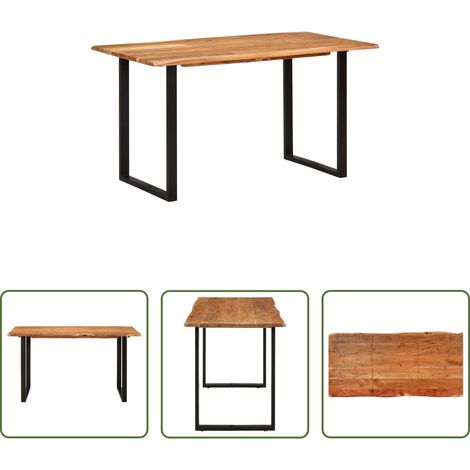 Massiver Esstisch - Esstisch 140×70×76 cm Akazie-Massivholz (1/5)