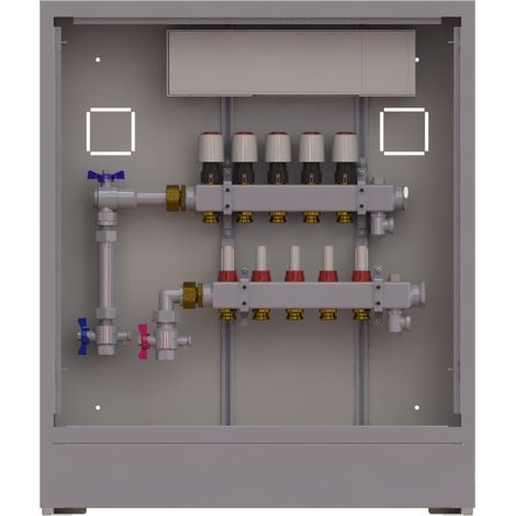Station UnoFloor Basic 5L 5 HK, links mit WMZ-Set, 230V