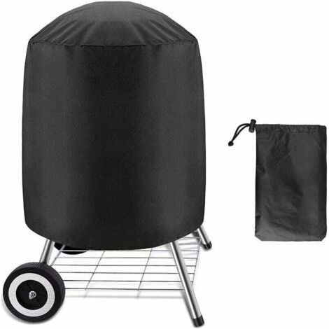 Pair Housse imperméable pour Barbecue -Rond Housse Barbecue,Housse Barbecue Étanche en Tissu Oxford 420D -Housse de Protection Anti-Ultraviolet pour BBQ(58 × 77 cm) (1/4)