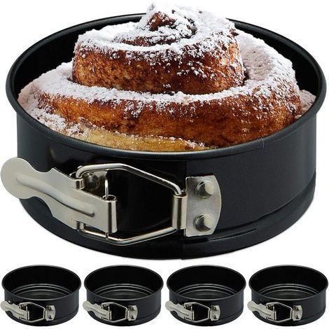 Runde Backformen, 5er Set Mini Kuchenformen hitzebeständig 12 cm (1/5)