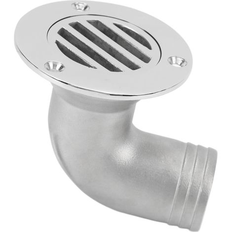 Caniveau de pont coudé à 90° en acier inoxydable 316 pour bateau de pêche ou yacht, 38 mm / 1,49 po (1/5)