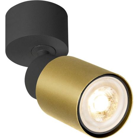Applique et plafonnier PURI 2.0 Tube intérieur simple 6W GU10 noir/or - SLV - 1008285