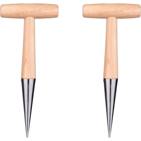 Dibber - T-Handle Wooden Garden Dibber For Bulb Planting And Seed Sowing - 2 Pieces (1/5)
