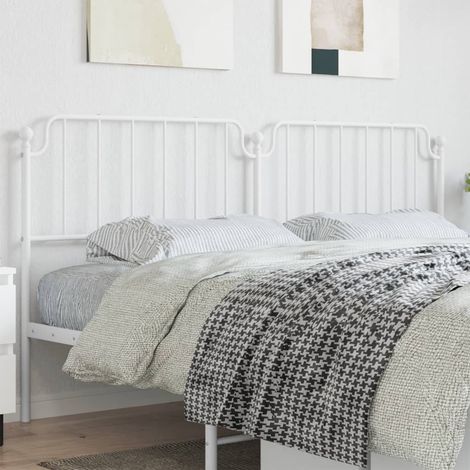 Tête de lit métal blanc 200cm (1/5)