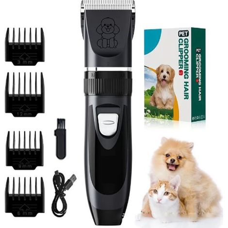 Tondeuse électrique pour animaux de compagnie - Kit de toilettage professionnel pour chiens et chats (1/4)