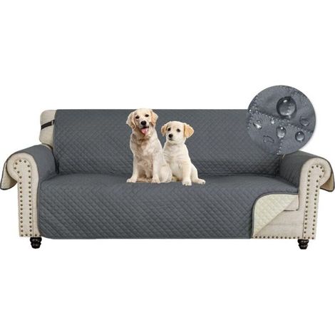 Waterproof 3-seater sofa cover – Non-slip with adhesive dots – Protection against pet hair and scratches – Machine washable at 30°C (1/5)