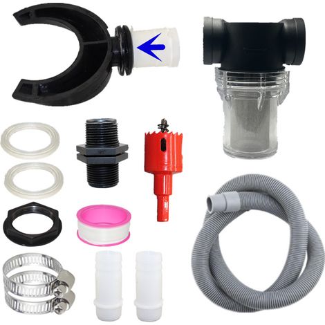 Kit de recogida de agua de lluvia, 13 piezas, colector de agua de lluvia de 100 mm, filtro, colector de agua de lluvia para bajante con accesorios de montaje