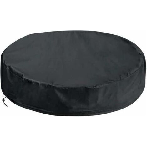 bache spa rond,Spa Couverture Rond,Housse de Baignoire Coupe-Vent résistante aux UV avec Cordon élastique à l'ourlet,Couverture De La Baignoire Spa à L'extéri (245×30CM) (1/5)
