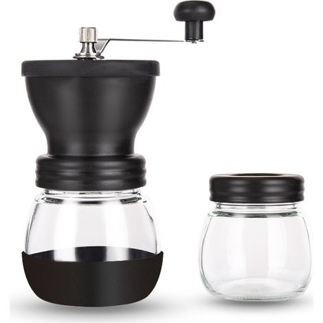 Manual Coffee Grinder - Manual Ceramic Coffee Grinder for Fine Coffee Grinding (Black) (1/5)
