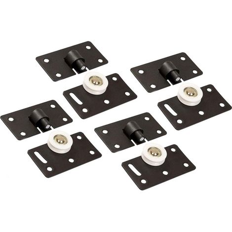Roulette Pour Porte Coulissante - 30 mm - Acier Et Nylon - Pour Placard Et Meubles - 4 Paires
