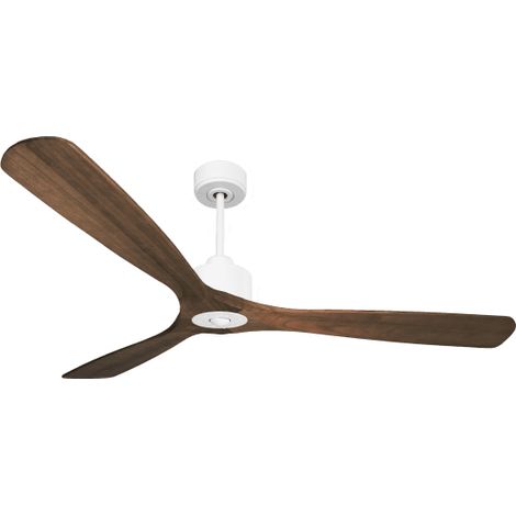 Modulo Slim Ring - Super destratificateur et ventilateur DC 166 cm blanc pales bois sombre idéal 30 à 60 m² (1/5)