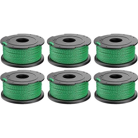Bobine ABS A6486 en 6 pièces pour tondeuse Black & Decker, tête de coupe-bordures à fil nylon - AquaForge (1/3)