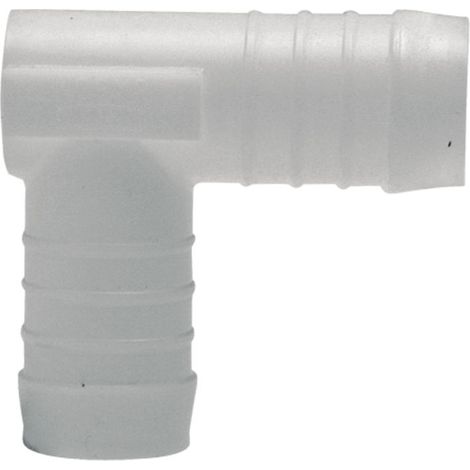 Raccordo a gomito a 90° da 10 mm 10x4,5 mm PN 16 bar in PVC per linea di irrigazione a goccia