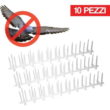DISSUASORI UCCELLI PICCIONI VOLATILI COLOMBI PLURISPILLO 10 PZ 5 MT 26260/10