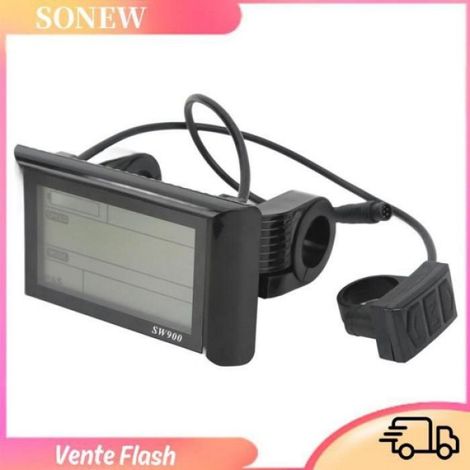 Écran LCD pour vélo électrique, compteur d'affichage LCD SW900 36 V, installation facile pour vélos électriques, CHAUFFE SERVIETTE (1/3)