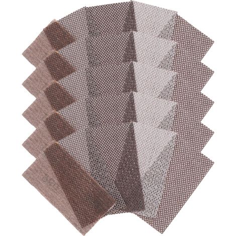 25 Pièces 70x125mm Bandes de Papier de Verre Net Feuille de Ponçage de Papier Grain P80/P120/P150/P180/P240 avec 5x Chacune Compatible avec la Ponceuse (1/5)