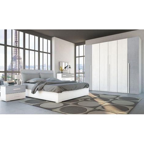 MERCATONE GERMANVOX da oltre 40 anni arreda la tua casa Camera Matrimoniale Milena con Letto Matrimoniale Contenitore Colore Bianco Cemento