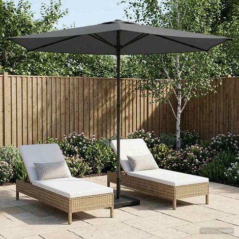 Paraguas de Jardín con Base 270 x 270 cm Poliéster Rectangular