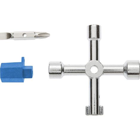 Högert Technik HT1W760 Service Box Key, acero, azul, gris