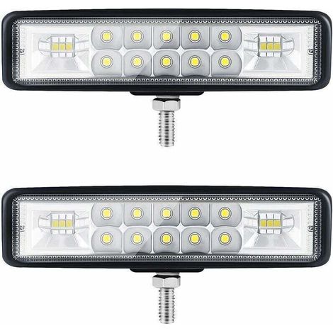 Barre LED 120W 12000LM 6" Phare de Travail LED Tracteur Moto 4x4 SUV Camion Off-road Spot+Flood 9-36V IP67 (1/4)