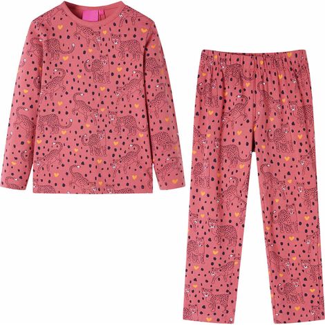 Teenpull – Kinderpyjama mit Langen Ärmeln Altrosa 92 (1/5)