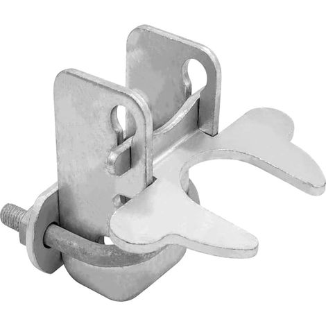Loquet de portail de niche, 3,5 cm, loquets papillon pour portail de clôture, loquet de clôture pour niche de chien et panneaux de chenil (argenté) (1/5)
