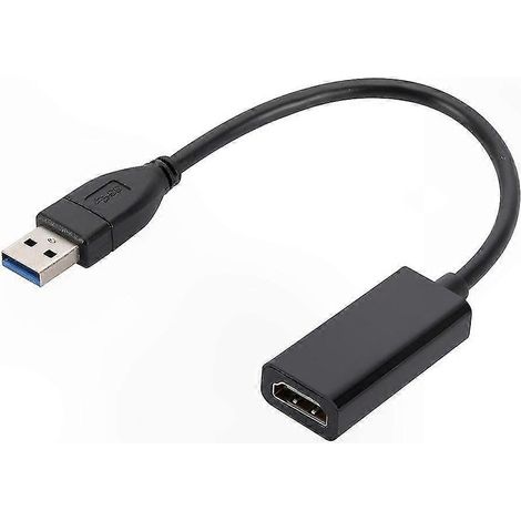 Adaptateur USB 3.0 vers HDMI, convertisseur vidéo externe HD 1080p, compatible avec les ordinateurs portables et de bureau, prise en charge des câbles plug-and-play. (1/5)